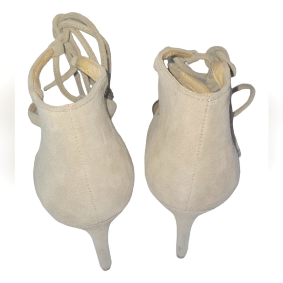 Karl Lagerfeld Jasmin Suede Lace-Up Neutral Pumps Sz 9 - Picture 4 of 11